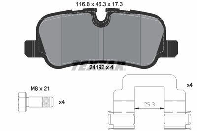 Комплект колодок для дискового тормоза TEXTAR 2419201