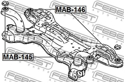 Сайлентблок заднего подрамника FEBEST MAB146