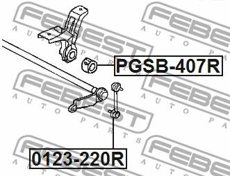 Втулка стабилизатора заднего FEBEST PGSB407R