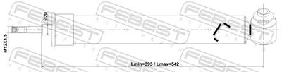 Амортизатор задний FEBEST 19110002RL