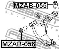 Сайлентблок рычага переднего задний FEBEST MZAB055
