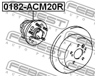 Ступица задняя FEBEST 0182ACM20R
