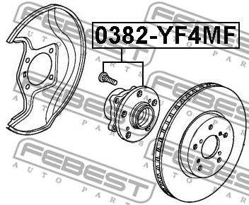 Ступица передняя FEBEST 0382YF4MF