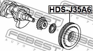 Шкив коленвала FEBEST HDSJ35A6