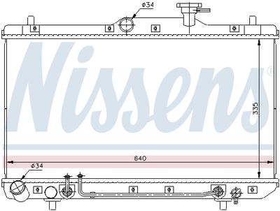 Радиатор системы охлаждения NISSENS 67023