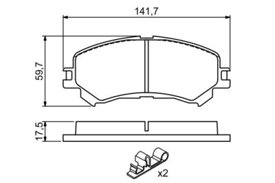 Колодки тормозные дисковые BOSCH 0986494720