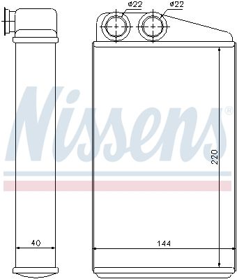 Радиатор отопителя NISSENS 73249