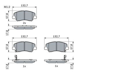 Колодки тормозные дисковые передние BOSCH 0986494563