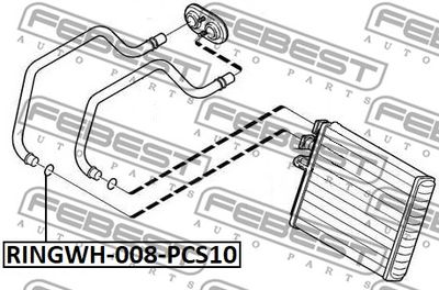 Кольцо уплотнительное системы охлаждения FEBEST RINGWH008PCS10