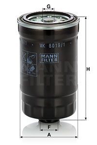 Фильтр топливный MANN-FILTER WK80191