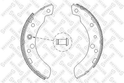 Колодки тормозные барабанные STELLOX 122100SX
