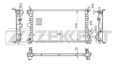 Радиатор охлаждения двигателя Zekkert MK1123