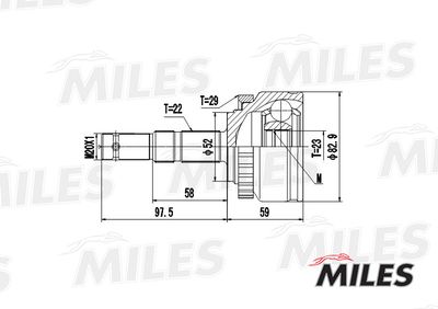 ШРУС наружный Miles GA20360