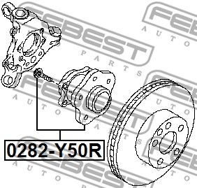 Ступица задняя FEBEST 0282Y50R