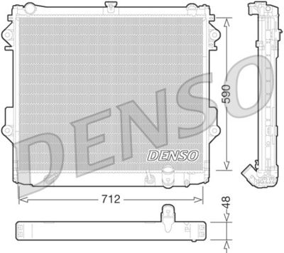Радиатор системы охлаждения DENSO DRM50074