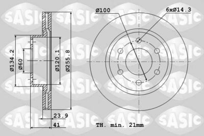 Диск тормозной SASIC 9004575J