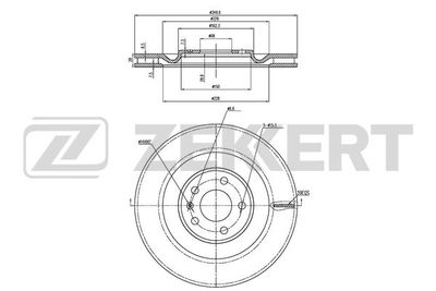 Диск тормозной задний Zekkert BS6476