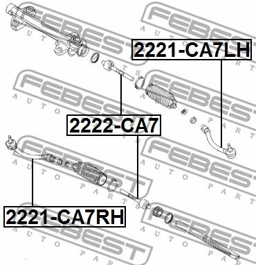 Наконечник рулевой правый FEBEST 2221CA7RH