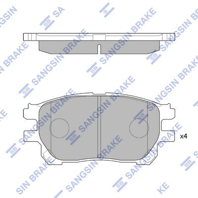 Колодки тормозные передние SANGSIN SP4161