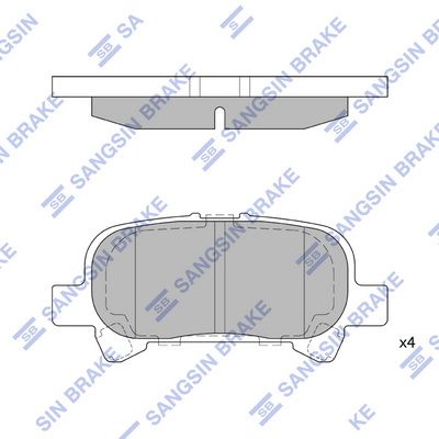 Колодки тормозные задние SANGSIN SP1364