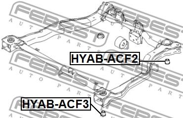 Сайлентблок подрамника FEBEST HYABACF3