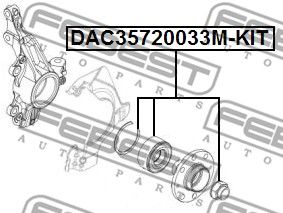 Подшипник ступичный передний ремкомплект FEBEST DAC35720033MKIT