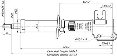Амортизатор передний левый газовый TRIALLI AG05059