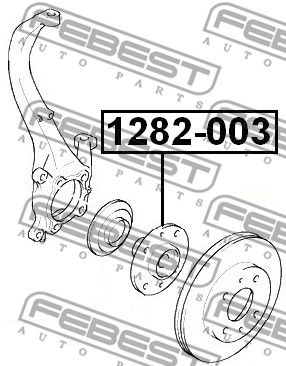 Ступица передняя FEBEST 1282003