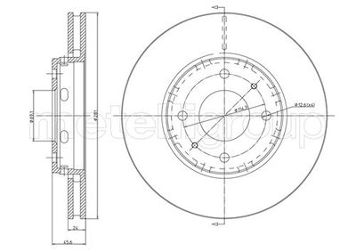 Диск тормозной METELLI 230467C