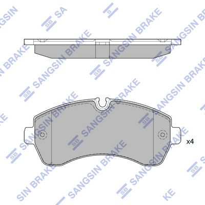 Колодки тормозные передние SANGSIN SP1425