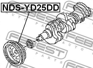 Шкив коленвала FEBEST NDSYD25DD