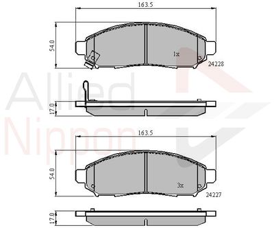 Колодки тормозные передние ALLIED NIPPON ADB31520