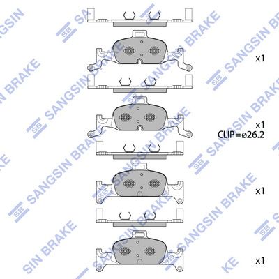 Колодки тормозные дисковые SANGSIN SP4111