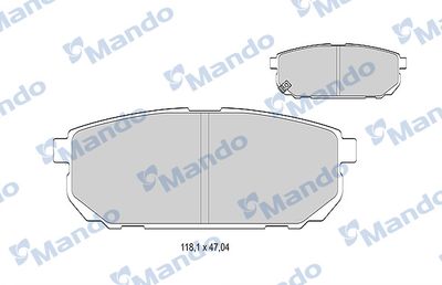 Колодки тормозные дисковые задние Mando MBF015321