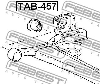 Сайлентблок задней балки FEBEST TAB457