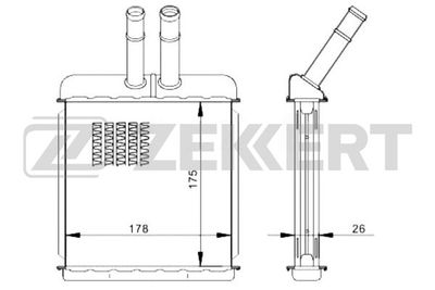 Радиатор отопителя Zekkert MK5038