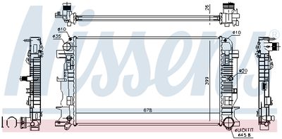 Радиатор системы охлаждения NISSENS 67156A
