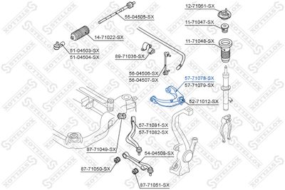 Рычаг верхний левый STELLOX 5771078SX
