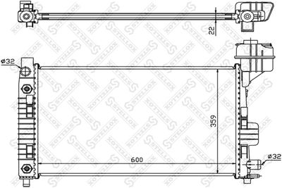 Радиатор системы охлаждения STELLOX 1025894SX