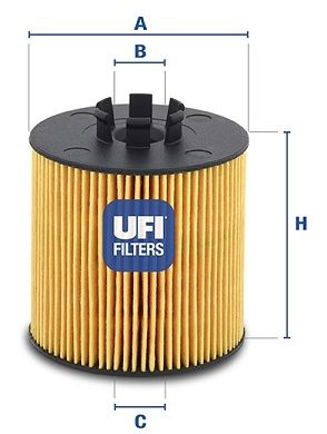 Фильтр масляный UFI 2504700