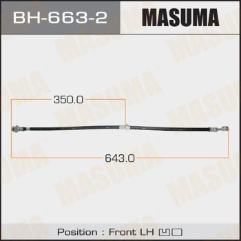 Шланг тормозной передний левый Masuma BH6632