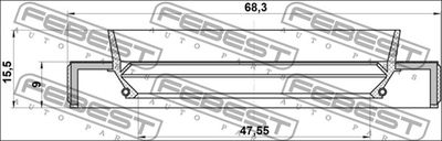 Сальник привода FEBEST 95HBY49680915L