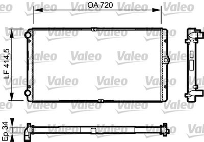 Радиатор системы охлаждения VALEO 732177