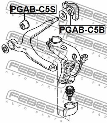 Сайлентблок заднего рычага FEBEST PGABC5B