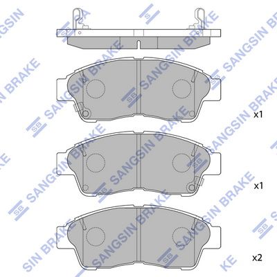 Колодки тормозные передние SANGSIN SP1110