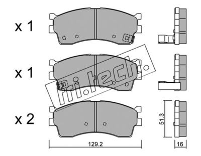Комплект колодок для дискового тормоза TRUSTING 5280