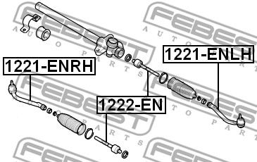 Наконечник рулевой левый FEBEST 1221ENLH