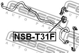 Втулка стабилизатора переднего FEBEST NSBT31F
