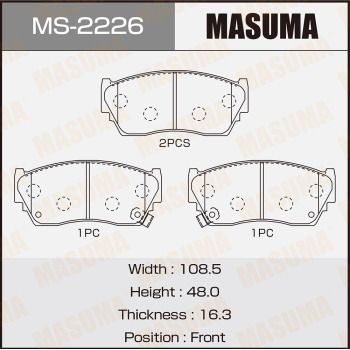 Колодки тормозные дисковые Masuma MS2226