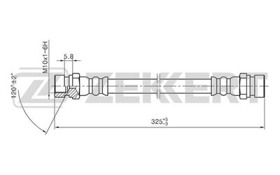 Шланг тормозной Zekkert BS9335